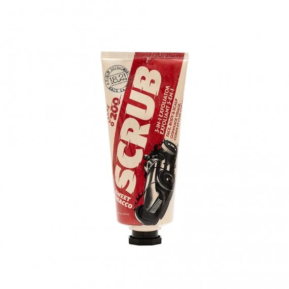 18.21 Man Made Scrub 3-in-1 Exfoliator Sweet Tobacco 178ml - esfoliante uomo viso/corpo cuoio capelluto