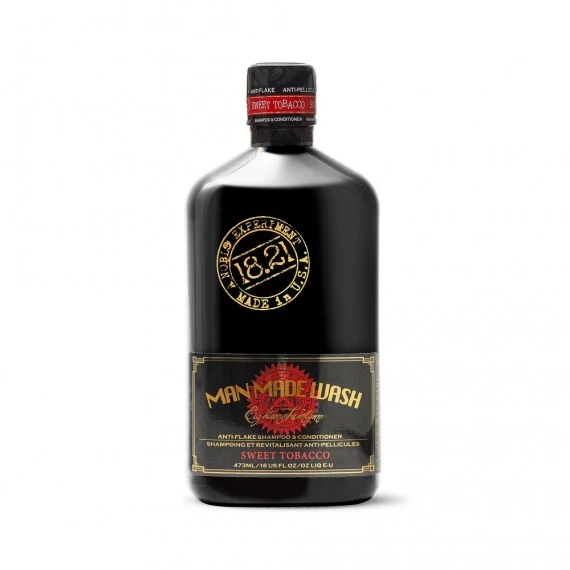 18.21 Man Made Wash Anti-Flake Sweet Tobacco 473ml - shampoo/conditioner uomo antiforfora