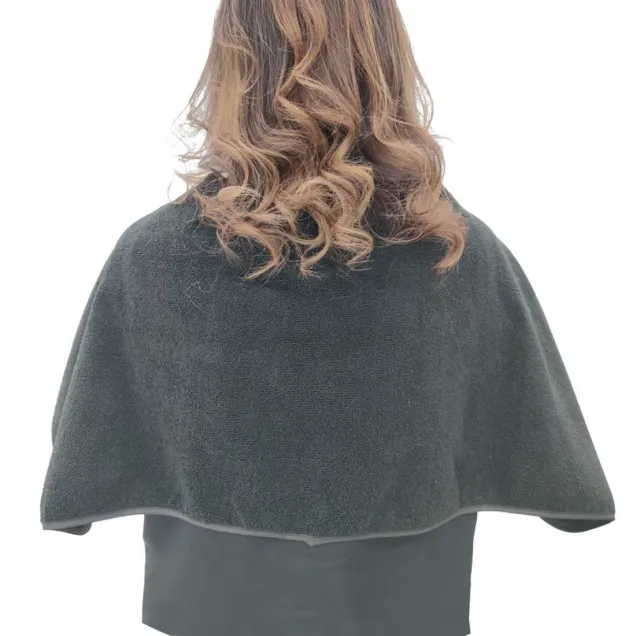 Mantella Parrucchiere Professionale in Microfibra con Chiusura a Clip
