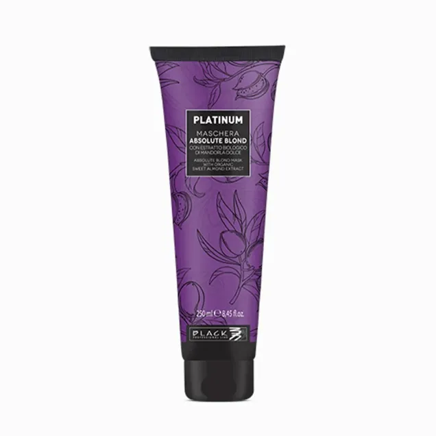 Maschera Antigiallo per Capelli Biondi o Bianchi 250 ml Platinum Black Professional