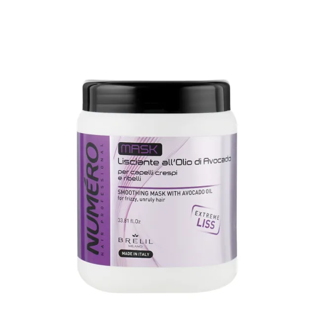 Maschera Lisciante per Capelli Crespi 1000 ml. Numero Hair