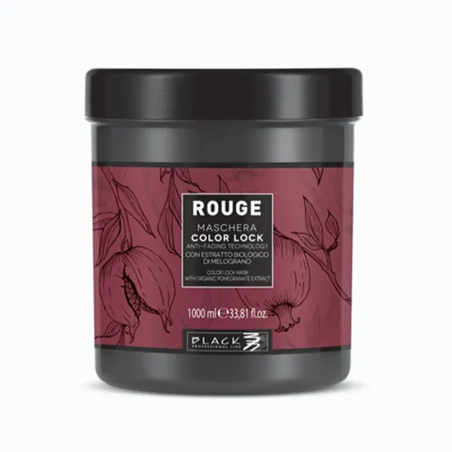Maschera per Capelli Colorati Trattamento Protezione Colore 1000 ml Rouge Black Professional