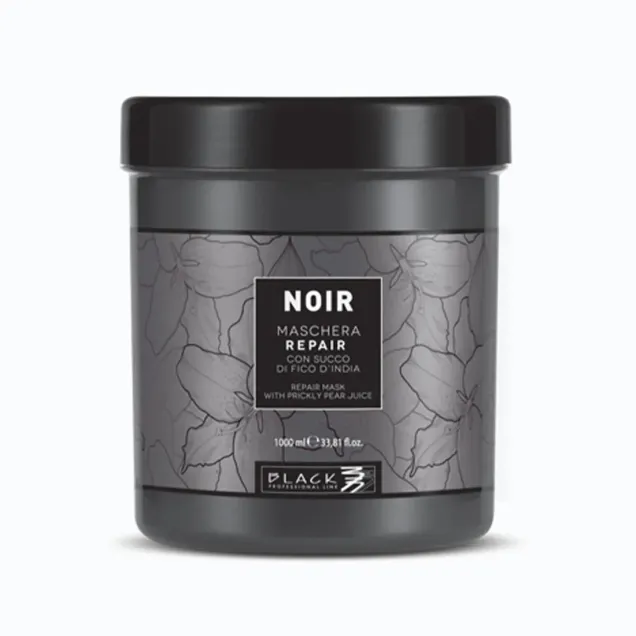 Maschera per Capelli Secchi e Crespi Riparatrice 1000 ml Noir Black Professional