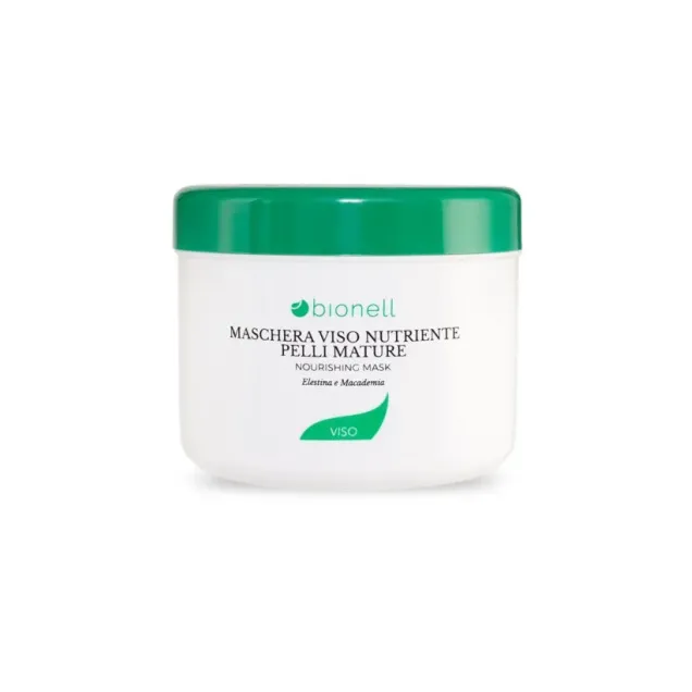 Maschera Viso Nutriente Pelli Mature Professionale Bionell Senza Parabeni 500 ml