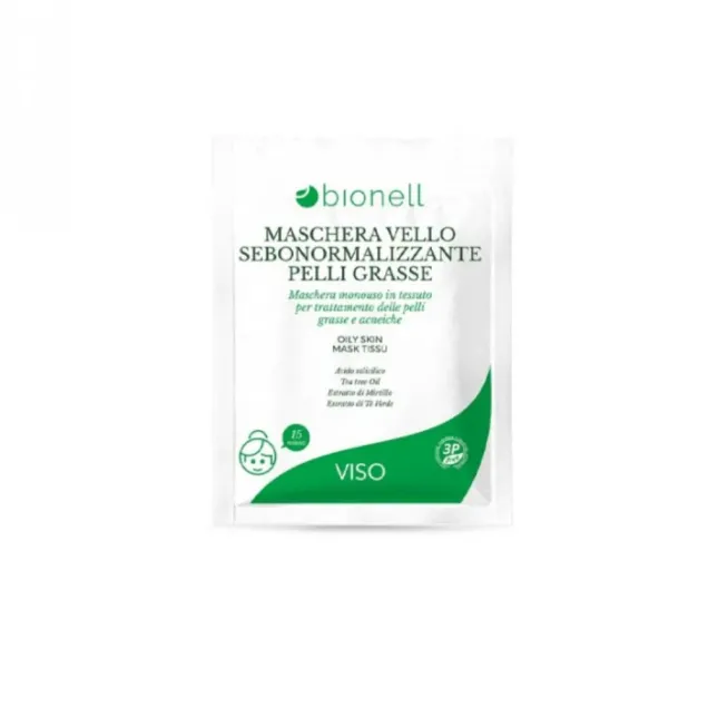 Maschere Viso Pelli Grasse Sebonormalizzante 6 pz. Monouso Professionale Bionell