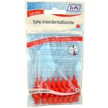 Tepe Spazzolini interdentali normali (0,5 mm rosso 8 pezzi)