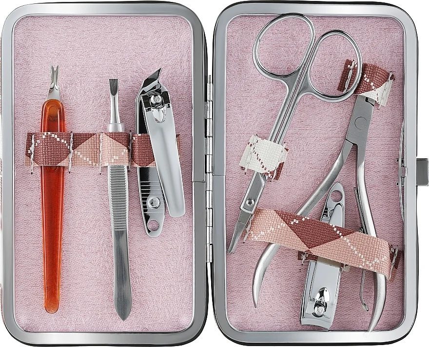 Set manicure 2429, 7 articoli, beige