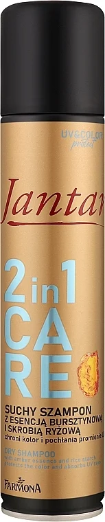 Shampoo secco 2 in 1 con essenza di ambra e amido di riso