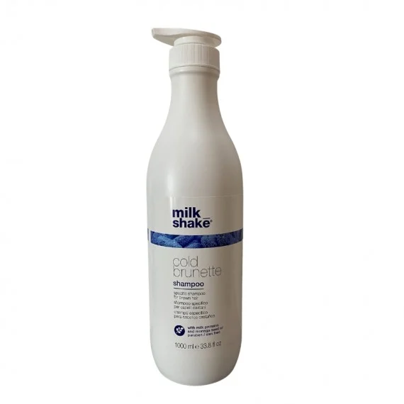 milk_shake Cold Brunette Shampoo 1000ml - shampoo anti-giallo/arancio capelli castani e scuri