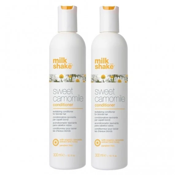 milk_shake Sweet Camomile Conditioner 300ml 2 PEZZI - balsamo ravvivante capelli biondi