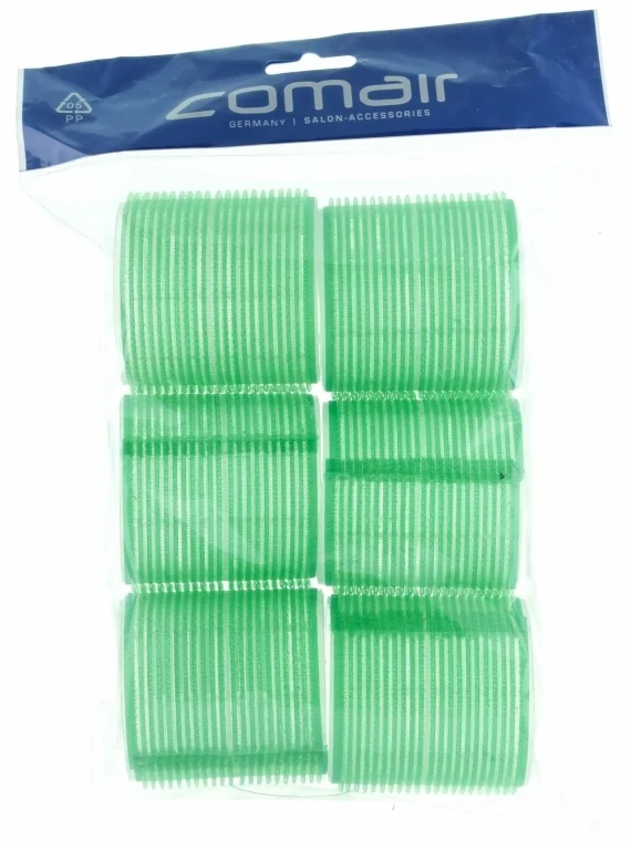 Set di bigodini con velcro "Jumbo", 6 pezzi, verde, d61