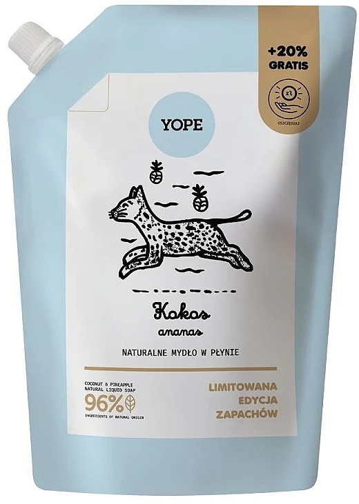 Sapone liquido per le mani "Cocco e ananas", ricarica