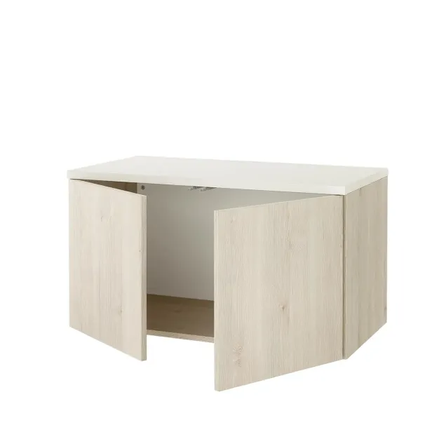 Mobile Centro Estetico a Parete in Legno Larice con 2 Ante