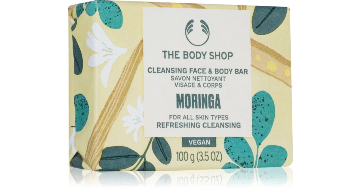 The Body Shop Moringa sapone solido detergente per viso e corpo 100 g