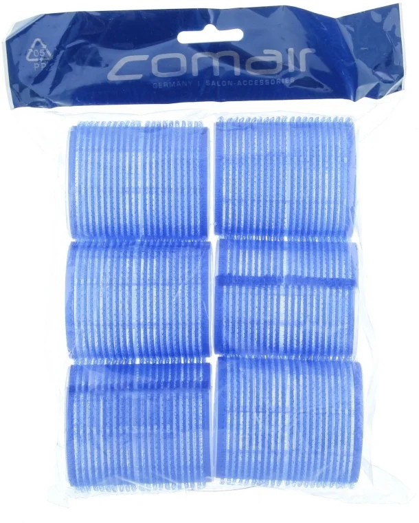 Set di bigodini con velcro "Jumbo", 6 pezzi, blu scuro, d51