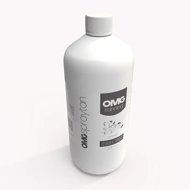 Lozione spray autoabbronzante professionale ad azione rapida, progettata per l'uso con apparecchiature autoabbronzanti HVLP o aerografo