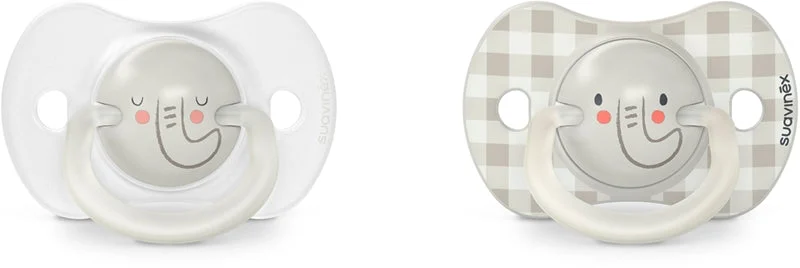 Suavinex Night & Day Physiological 6-18 mesiesi ciuccio Grey Elephant 2 pezzi