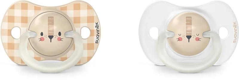 Suavinex Night & Day Physiological 6-18 mesiesi ciuccio Cream Lion 2 pezzi