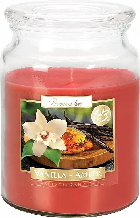 Candela profumata premium "Vaniglia e ambra"