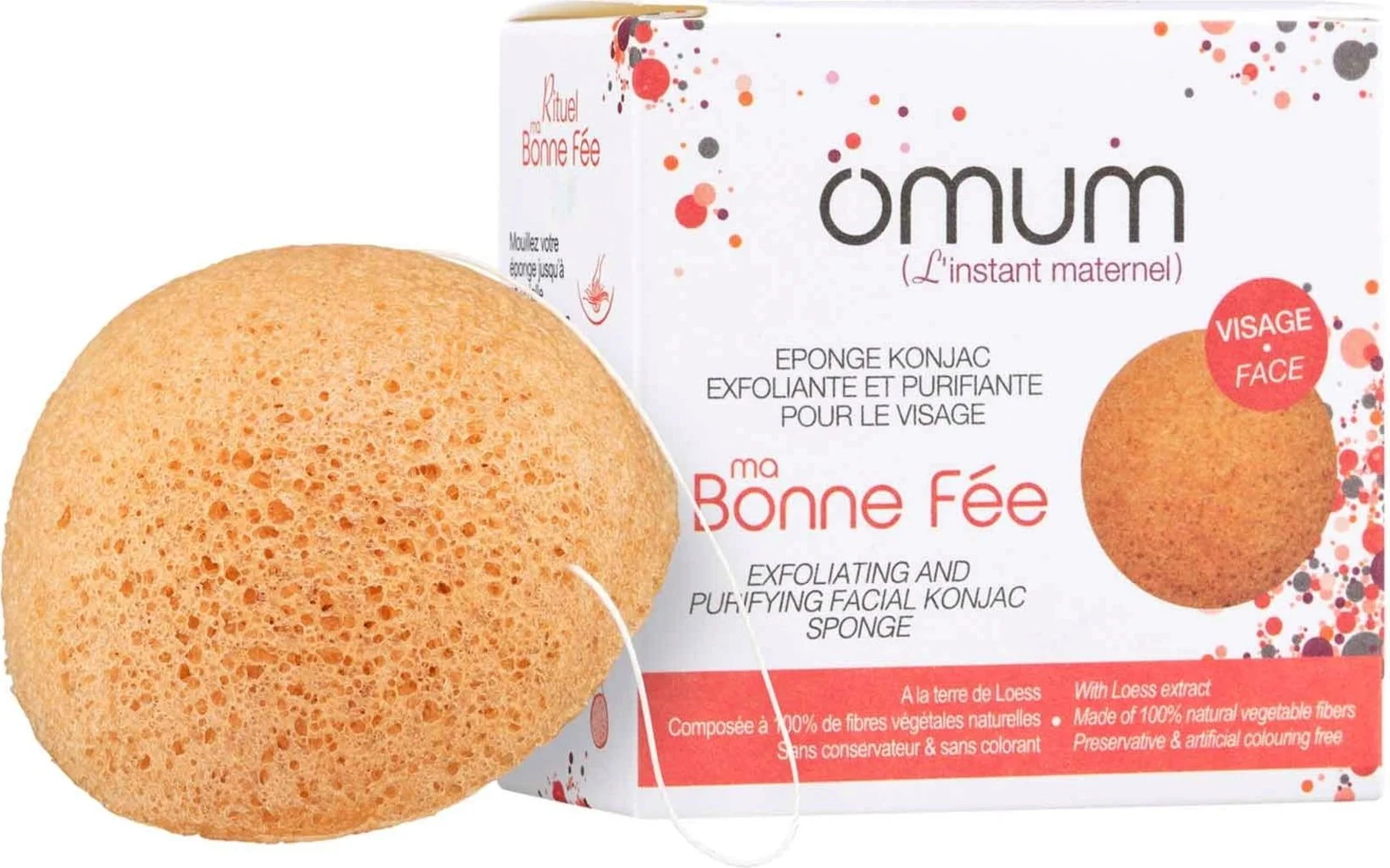 Omum Ma Bonne Fee Spugna Konjac Viso
