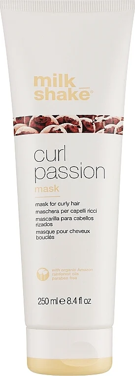 Maschera per capelli crespi con un complesso di oli di piante forestali amazzoniche
