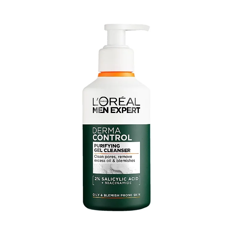 Gel detergente viso con niacinamide e acido salicilico
