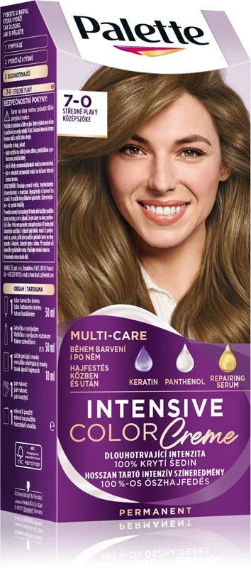 Schwarzkopf Palette Intensive Color Creme tinta permanente per capelli colore 7-0 N6 biondo medio