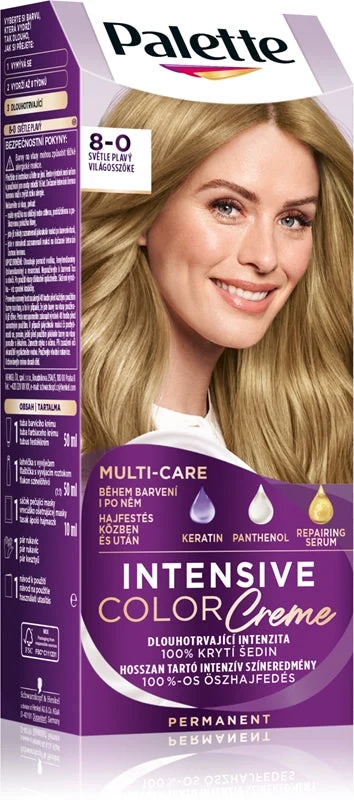 Schwarzkopf Palette Intensive Color Creme tinta permanente per capelli colore 8-0 N7 biondo chiaro