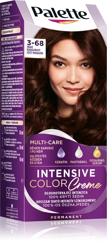 Schwarzkopf Palette Intensive Color Creme tinta permanente per capelli colore 3-68 R2 mogano scuro