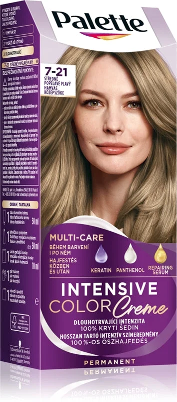Schwarzkopf Palette Intensive Color Creme tinta permanente per capelli colore biondo medio cenere 7-21