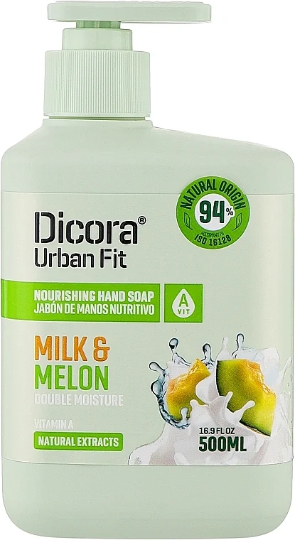 Sapone liquido per mani con vitamina A "Latte e melone"
