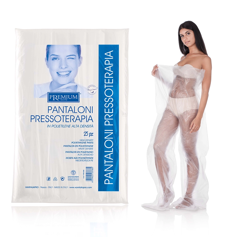 Pantaloni Monouso per Pressoterapia in Polietilene HD Trasparente Xanitalia Confezione da 25 Pezzi