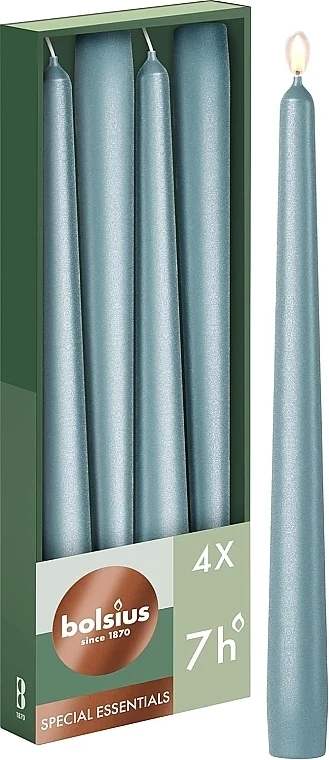 Set di candele coniche, blu