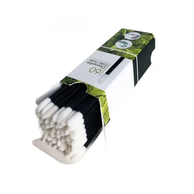 Pennelli in Cotone per Extension Ciglia e Sopracciglia 60 Pz. Kalentin