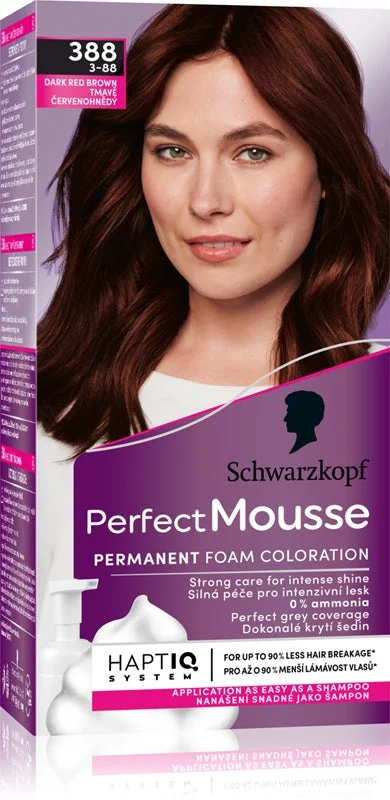 Schwarzkopf Perfect Mousse tinta permanente per capelli colore 388 Dark red brown