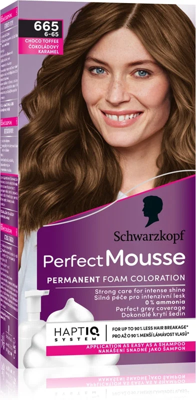 Schwarzkopf Perfect Mousse tinta permanente per capelli colore 665 Choco Toffee