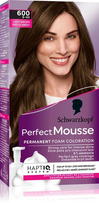 Schwarzkopf Perfect Mousse tinta permanente per capelli colore 600 castano chiaro