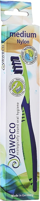 Spazzolino da denti, medio duro, verde-blu