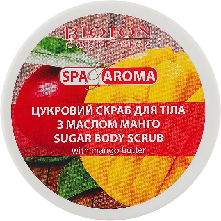 Scrub corpo allo zucchero con burro di mango