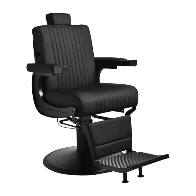 Poltrona da Barbiere Professionale Nera Total Black NEW