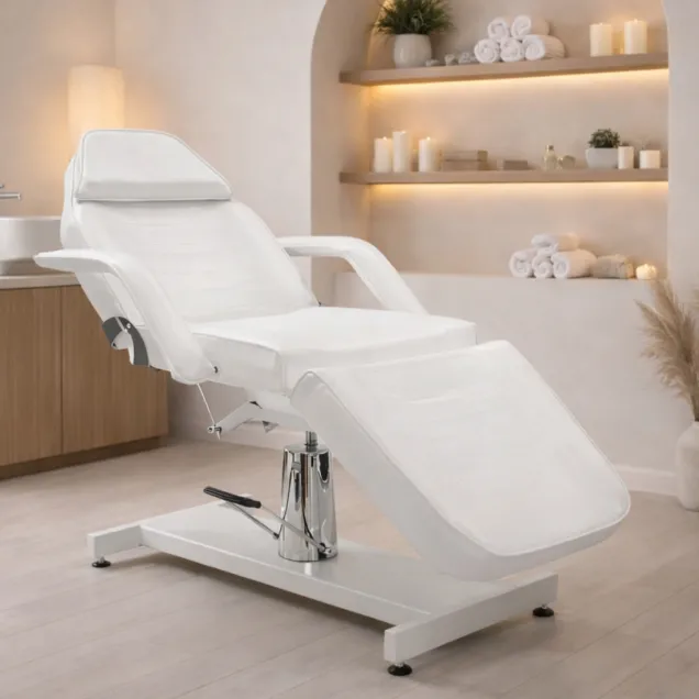 Poltrona Estetica Professionale a Lettino con 2 Snodi Regolabile