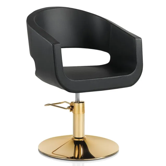 Poltrona Parrucchieri Professionale con Base Oro