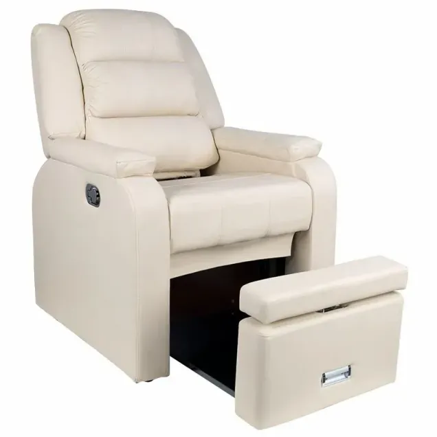 Poltrona Pedicure Professionale con Apertura Poggiapiedi Elettrica