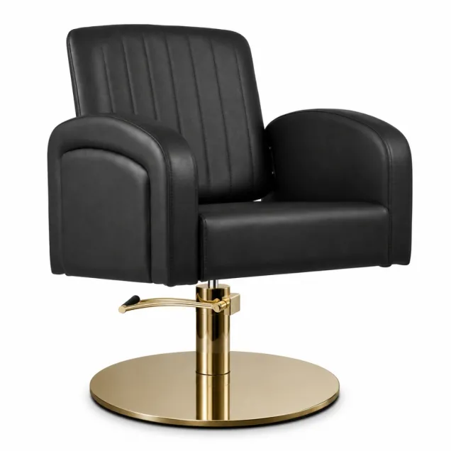 Poltrona per Parrucchiere Professionale con Base Oro