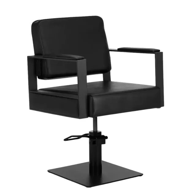 Poltrona per Parrucchieri Professionale Base e Rivestimento Nero NEW