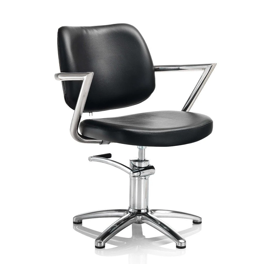 SEDIA POLTRONA DA BARBIERE PARRUCCHIERE PEDALE PISTONE A GAS HAIR SQUARE