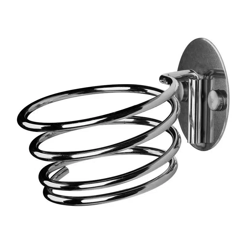 Porta phon a spirale in acciaio da parete per asciugacapelli