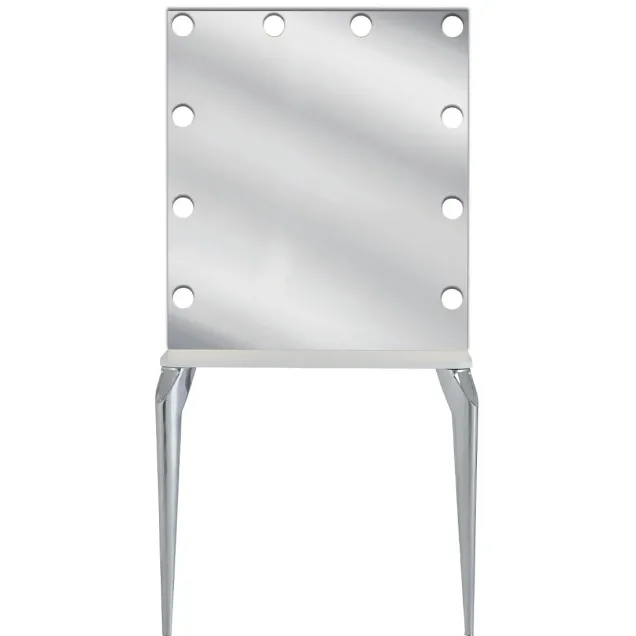 Postazione Make Up Specchio Trucco con 10 Luci LED Backstage Alu Ceriotti