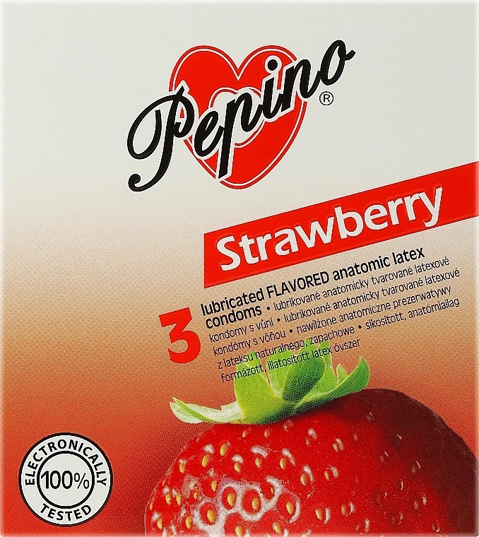 Preservativi "Fragola", 3 pz.