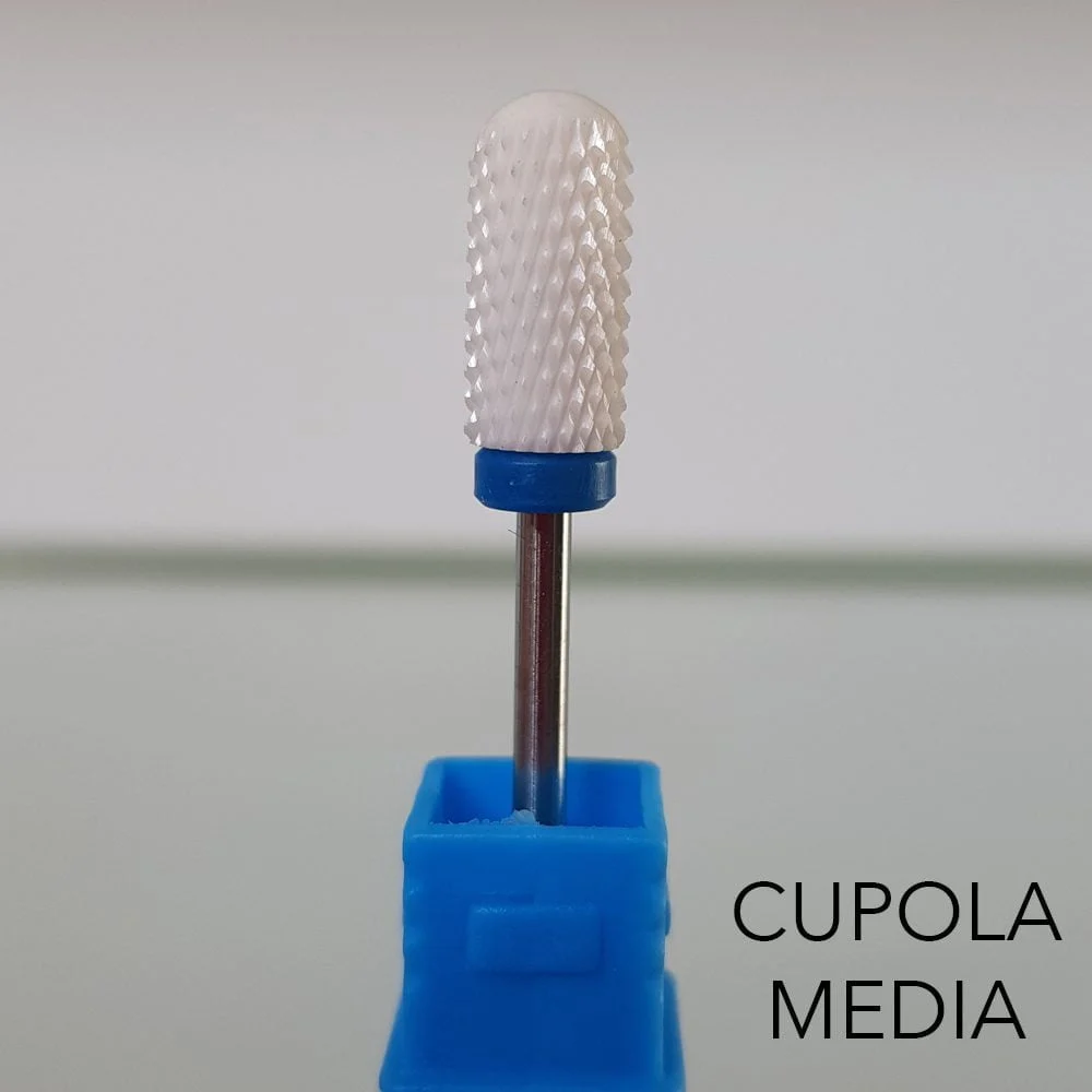 Punta in Ceramica Cupola Media per Fresa Manicure e Ricostruzione Unghie